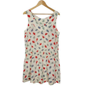 Anthropologie E by Eloise Cream Silk Blend Dress L